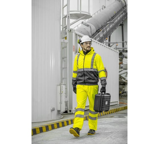 Светоотражающая летняя куртка HOEGERT TECHNIK NIMS, желтая, р.3XL HT5K246-3XL
