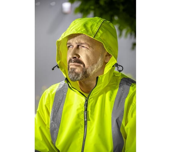 Светоотражающая летняя куртка HOEGERT TECHNIK NIMS, желтая, р.3XL HT5K246-3XL
