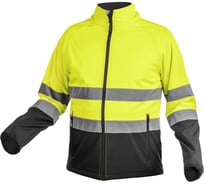 Светоотражающая куртка Softshell HOEGERT TECHNIK EXTER, желтая, размер XL HT5K335-XL