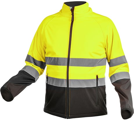 Светоотражающая куртка HOEGERT TECHNIK EXTER Softshell, желтая, размер M HT5K335-M