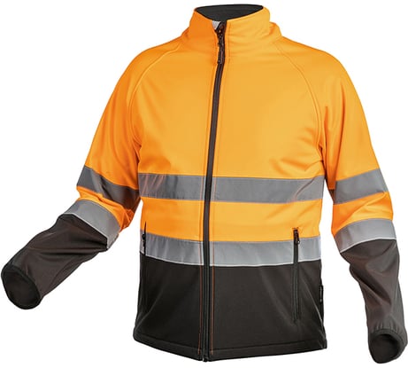 Светоотражающая куртка Softshell HOEGERT TECHNIK EXTER, оранжевая, размер S HT5K336-S