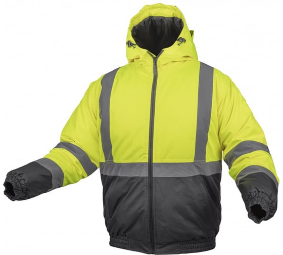 Светоотражающая куртка HOEGERT TECHNIK OKER, желтая, р.2XL HT5K244-2XL