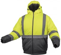 Светоотражающая куртка с бомбардировщиком HOEGERT TECHNIK OKER, желтая, р.L HT5K244-L