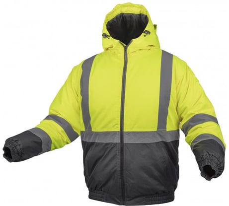 Светоотражающая куртка HOEGERT TECHNIK OKER, желтая, р.XL HT5K244-XL