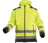 Куртка сигнальная SOFTSHELL с капюшоном HOEGERT TECHNIK ARGEN желтая S (48) HT5K257-S