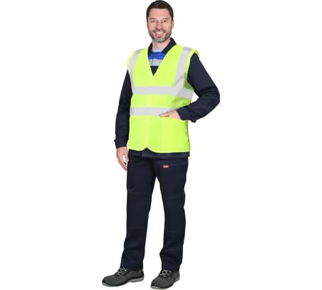 Жилет сигнальный лимонный FORT 4 СОП с карманами р.60-62 00501461743