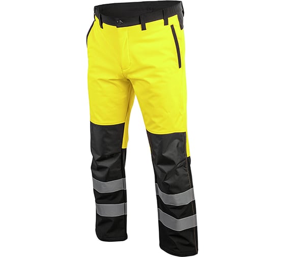 Светоотражающие штаны HOEGERT TECHNIK TRAUN Softshell желтые, р. S HT5K337-S 1