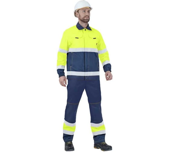 Костюм ГК Спецобъединение БРАЙТ, Со - 3-ий класс защиты, флуоресцентный желтый-синий, 112-116, 194- Кос 773/112/194 1