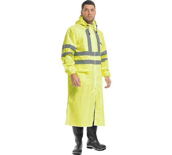 Плащ ГК Спецобъединение EXTRA-VISION WPL влагозащитный флуоресцентный желтый (88-92, 206-212), шт, Плащ 101/88/206 1