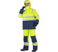 Костюм ГК Спецобъединение РЕФЛЕКТ-1 зимний, Со - 3-й класс защиты, Тнв - 3-й класс защиты, флуоресцентный желтый-синий (80-84, 182-188) Кос 756/80/182