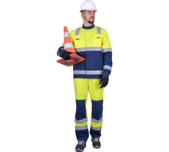 Костюм ГК Спецобъединение РЕФЛЕКТ-1, Со - 3-ий класс защиты, флуоресцентный желтый-синий (136-140, 182-188) Кос 751/136/182 1