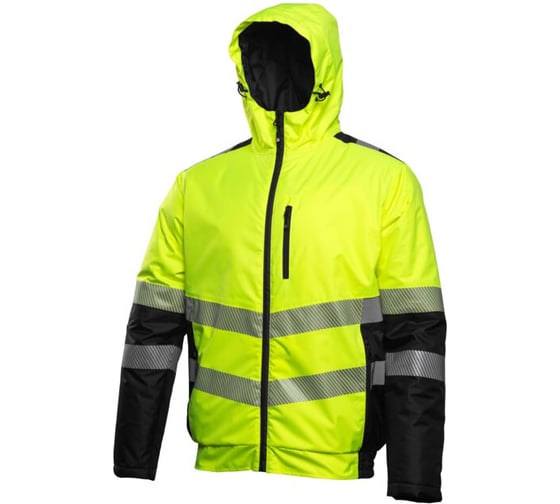 Утепленная сигнальная куртка HOEGERT TECHNIK MILA желтая, XL (54) HT5K347-XL