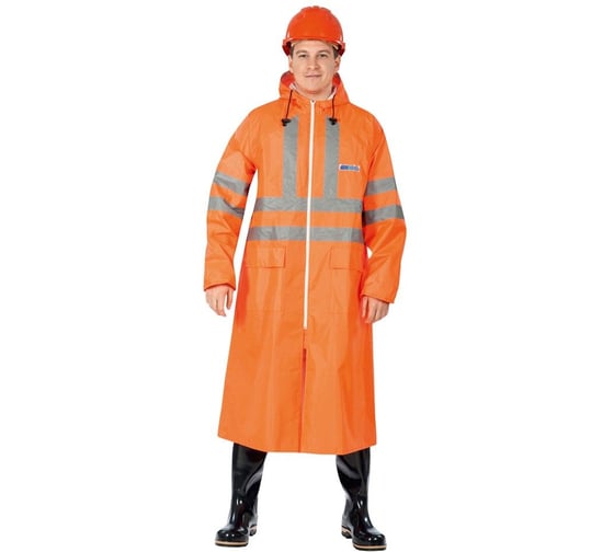Плащ ГК Спецобъединение EXTRA-VISION WPL влагозащитный флуоресцентный оранжевый (104-108, 206-212), Плащ 100/104/206