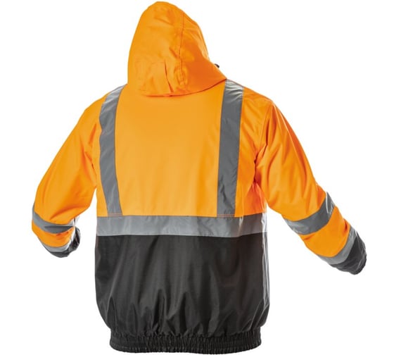 Куртка сигнальная HOEGERT TECHNIK NIMS с капюшоном водостойкая оранжевая 3XL (58) HT5K341-3XL