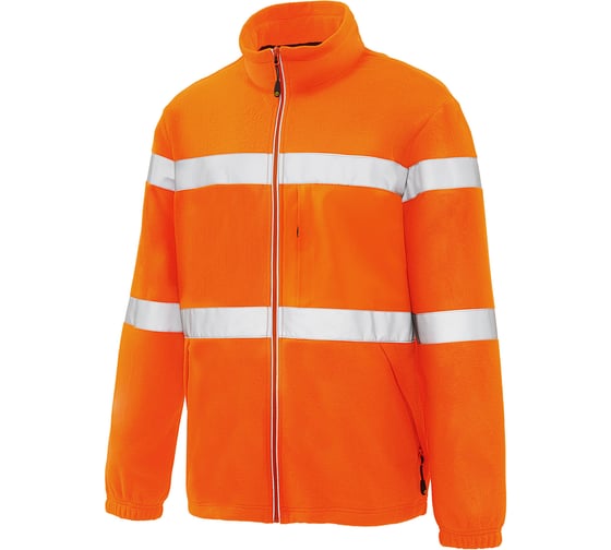 Куртка флисовая СОЮЗСПЕЦОДЕЖДА ЮНИОНВОРКВЕАР Хай-Вис (UNIONWORKWEAR Hi-Vis) со световозвращающими полосами, оранжевая, 48-50 (L) 2000873842774