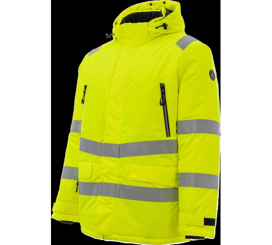 Зимняя сигнальная куртка-парка Brodeks KW220, желтый/черный, XXL KW220YELLOW2XL