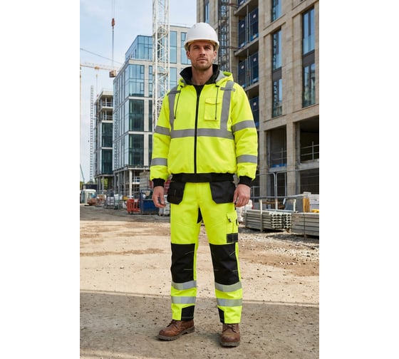 Куртка СОЮЗСПЕЦОДЕЖДА ЮНИОНВОРКВЕАР Хай-Вис (UNIONWORKWEAR Hi-Vis) Рефлектор демисезонная желтая, 64-66/170-176 2000000294605