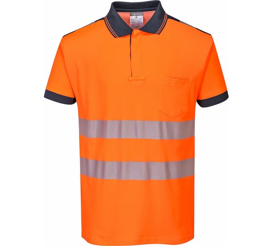 Светоотражающая рубашка-поло PORTWEST PW3 S/S T180ONRM 1