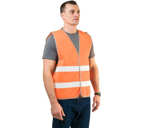 Сигнальный оранжевый жилет РОБАМАГ 2 СОП, плотность 100 г/кв.м, размер XL 4609982370314