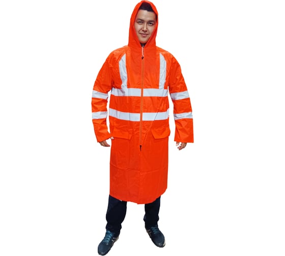 Сигнальный плащ-дождевик SAMGRUPP 2-соп, пвх, оранжевый, р. xxxl SAMC-056500002