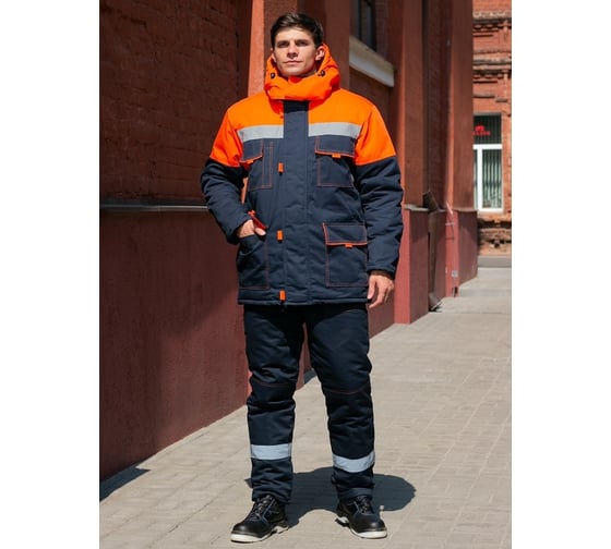Утепленный костюм ООО ГУП Бисер Интер Orange синий/оранжевый, СВП, размер 56-58/194-200 4670132029604 1