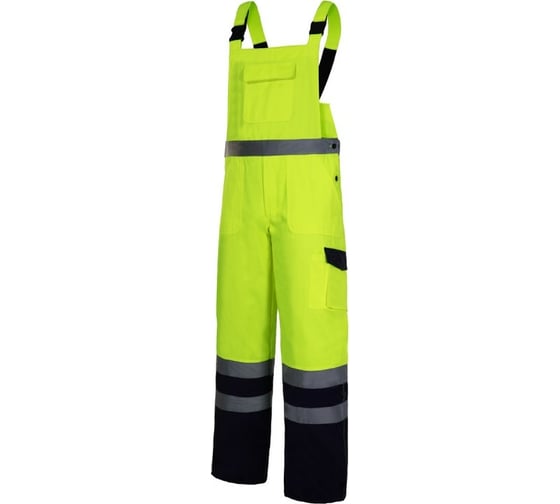 Сигнальный полукомбинезон LAHTI PRO хлопок/пэ, желтый, размер 3XL L4110506