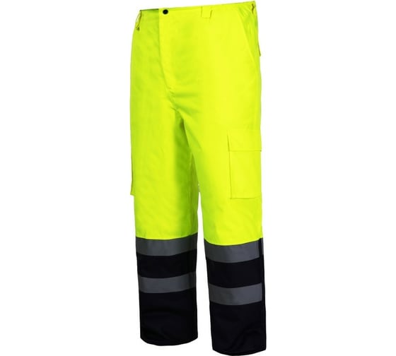 Утепленные сигнальные брюки LAHTI PRO желтые, р. 3XL L4100206