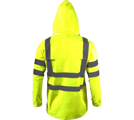 Противодождевая сигнальная куртка LAHTI PRO, желтая, размер 2XL L4091305