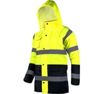 Утепленная сигнальная куртка LAHTI PRO желтая, р. 2XL L4090705