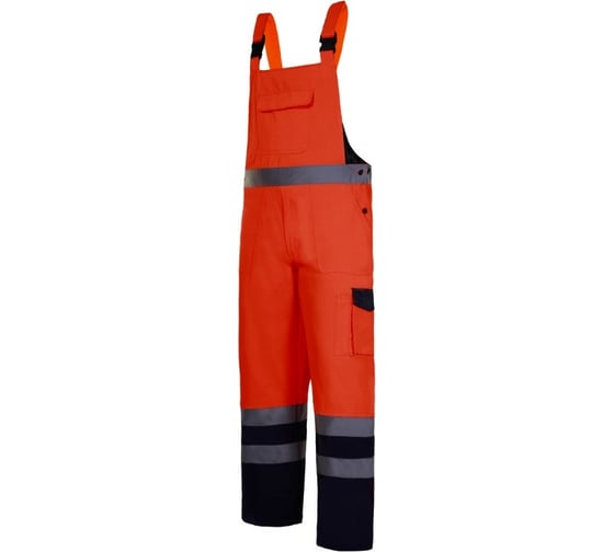 Сигнальный полукомбинезон LAHTI PRO хлопок/пэ, оранжевый, размер 3XL L4110406