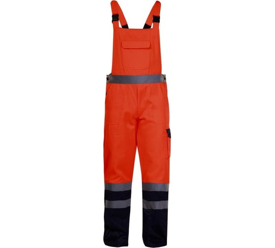 Сигнальный полукомбинезон LAHTI PRO хлопок/пэ, оранжевый, размер XL L4110404