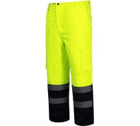 Утепленные сигнальные брюки LAHTI PRO желтые, р. 2XL L4100205