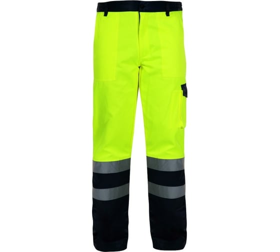 Сигнальные брюки LAHTI PRO, желтые, хлопок/пэ, размер 2XL L4100405