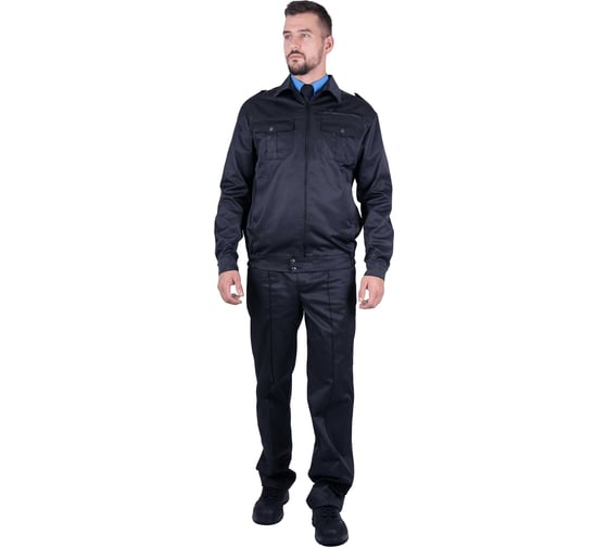 Костюм ГК Спецобъединение ОХРАНА, черный (96-100, 194-200), компл, Кос 401/96/194