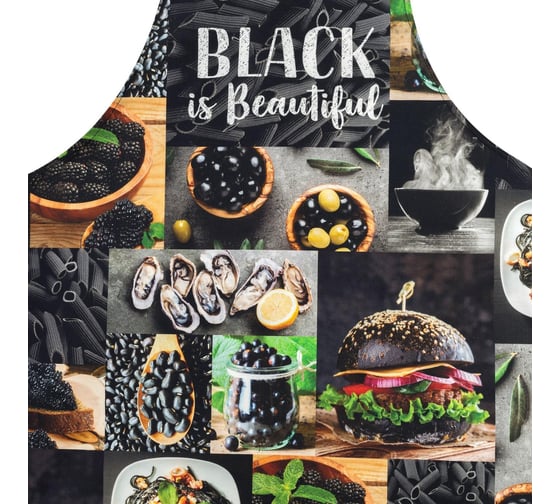 Фартук Этель BLACK 60x70 см, 100% хлопок, саржа 190 г/м2 4136525