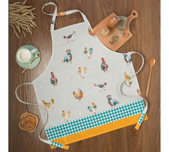 Фартук Этель Chicken Ranch 55x70 см, 100% хлопок, репс 210 г/м2 4645886