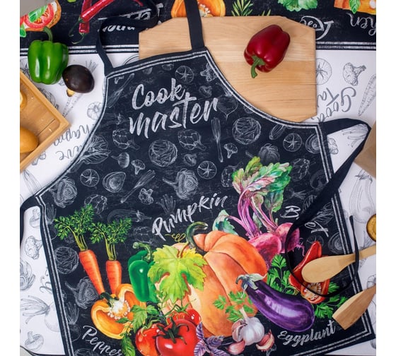 Фартук Этель Cook Master 60x65 см, 100% хлопок, саржа 190 г/м2 3184274