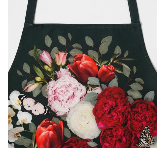 Фартук Этель Flowers 60x70 см, 100% хлопок, саржа 190 г/м2 4645842