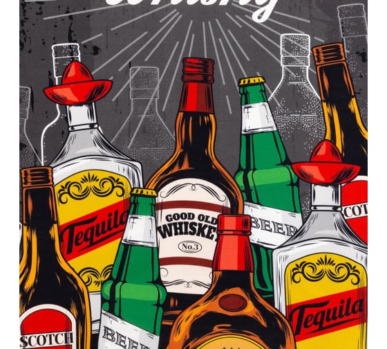 Фартук Этель Bottles 73x71 см, 100% хлопок, репс 210 г/м2 5376691