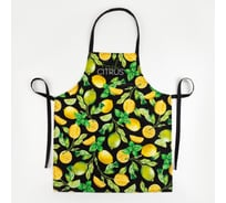 Кухонный фартук Этель Лимоны 70x60 см, 100% хлопок, репс 210 г/м2 4936529