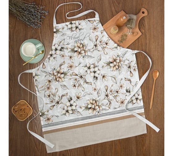 Фартук Этель Floral mood 70x60 см, 100% хлопок, репс 210 г/м2 4645827