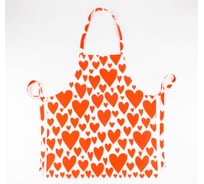 Фартук Этель Red hearts 60x65см, 100% хлопок, саржа 190 г/м2 5376649