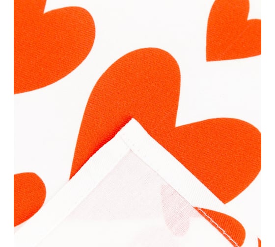 Фартук Этель Red hearts 60x65см, 100% хлопок, саржа 190 г/м2 5376649