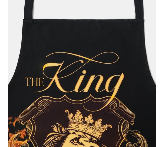 Фартук Этель The King of the kitchen 73x71 см, 100% хлопок, саржа 190 г/м2 4645795