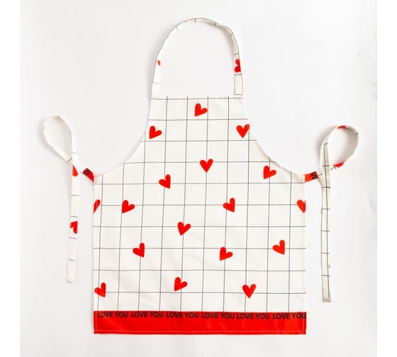 Фартук Этель Love is 60x65см, 100% хлопок, саржа 190 г/м2 5376672 1
