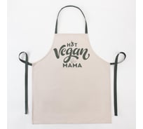 Фартук Этель Vegan mama 70x60 см, 100% хлопок, саржа 190 г/м2 5376643
