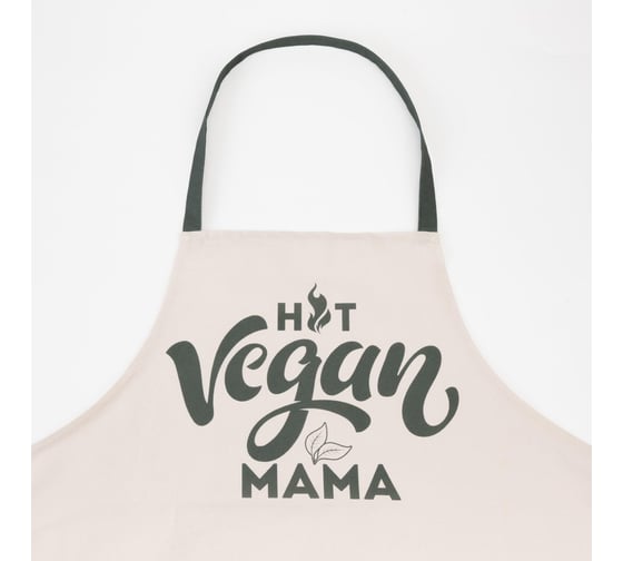 Фартук Этель Vegan mama 70x60 см, 100% хлопок, саржа 190 г/м2 5376643