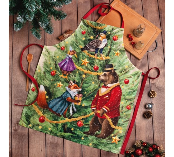 Фартук Этель Noble Christmas 60x70см, 100% хлопок, саржа 190 г/м2 7182009 1