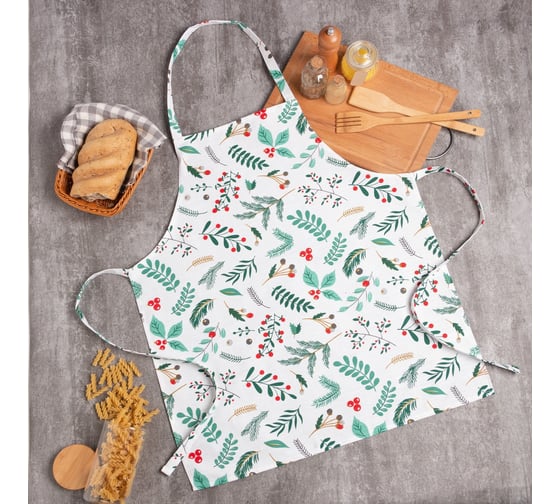 Фартук Этель Сhristmas leaves 60x70см, 100%хл, репс 210 г/м2 7182034 1