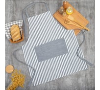 Фартук Этель Полоса цв.серый 62x76см, 50% хлопок 50% п/э 7450862